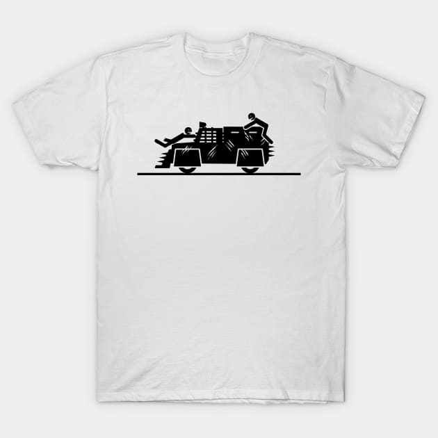 Don't Brake For Undead - no text - black T-Shirt by CCDesign